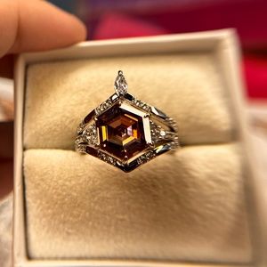 Bomb Party "Admire The Beauty" Light Rhodolite Cubic Zirconia + Rhodium Plating